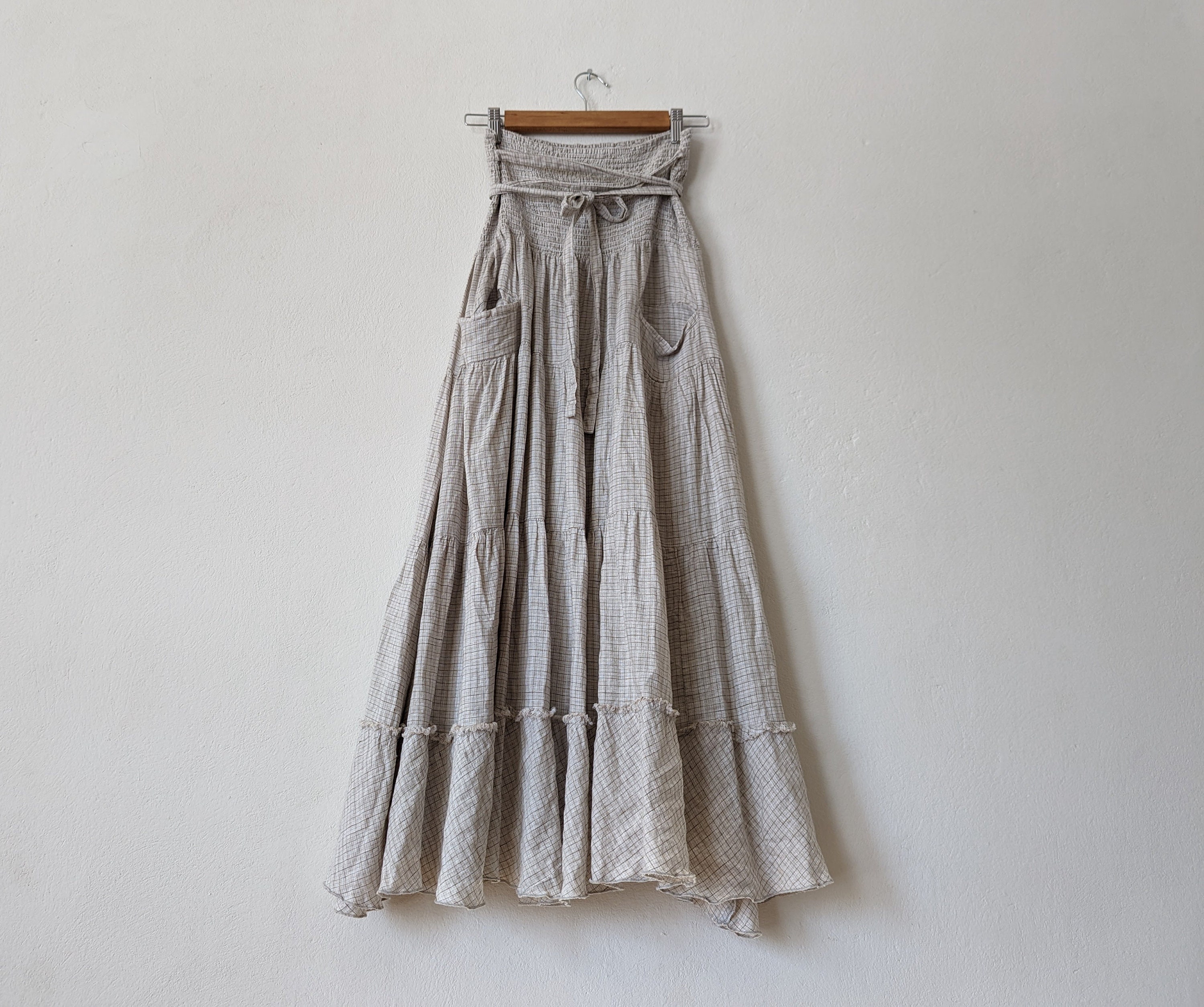 Cotton Gypsy Skirt / 'Tralee' Tiered Petticoat / 4 Earth Tone Colors /  Breathe Clothing USA