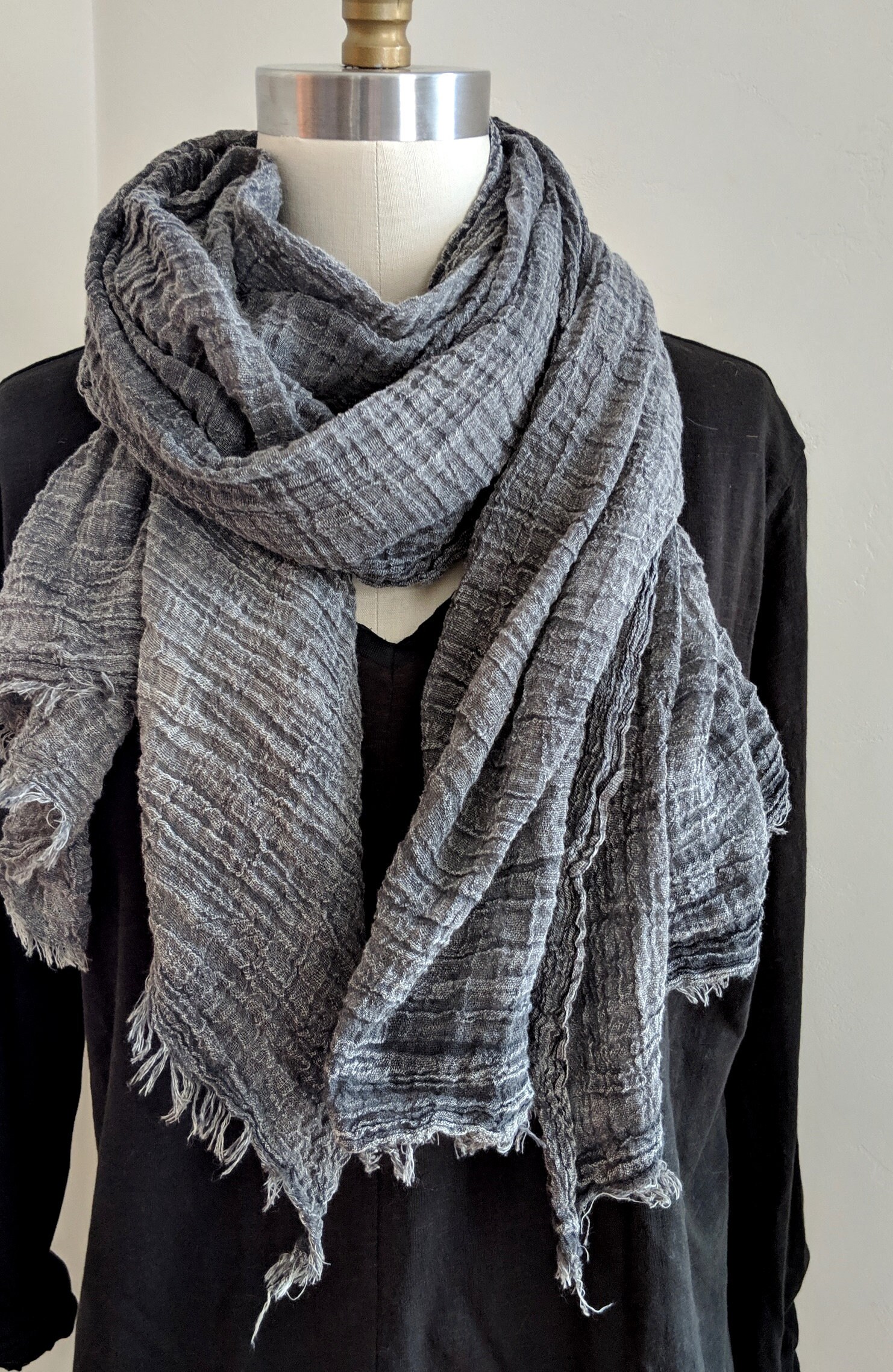 SALE 100 Cotton Gauze Oversized Shawl Wrap / 2 Washed Earth Etsy