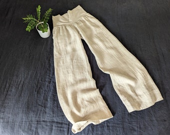 Linen Pull-On Pants - Clearance SALE / Made by Hand  / Breathe Clothing USA