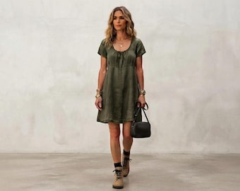 New - Handmade Linen 'Sanibel' Dress / Bespoke Dresses / by Breathe Clothing
