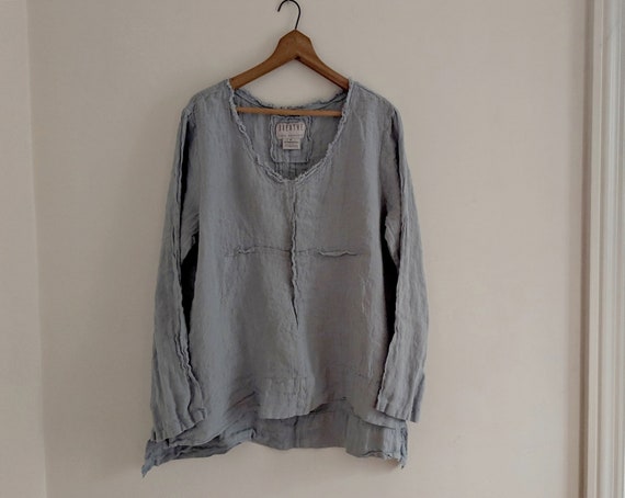 Linen Shirt / Pleated 'swiss Cross' Shirt / Handmade - Etsy