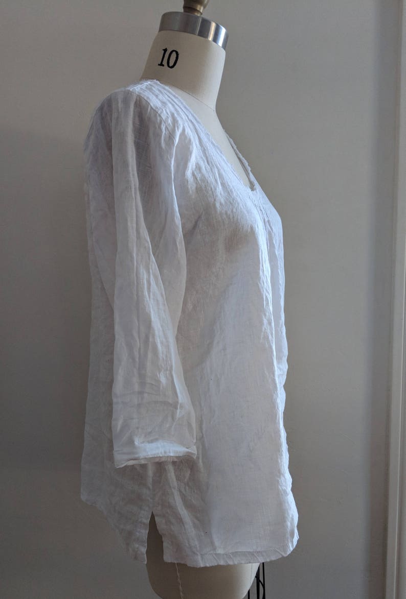 Linen /'Anais/' Bohemian Blouse by Breathe Clothing