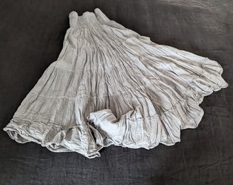 Cotton Skirt / 'Tralee' Tiered Petticoat / 4 Earth Tone Colors / Breathe Clothing USA