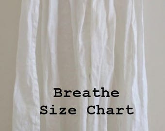 BREATHE Clothing - SIZE Chart