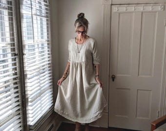 Handmade Linen 'Ballet' Dress - Made by Hand - Breathe Clothing USA