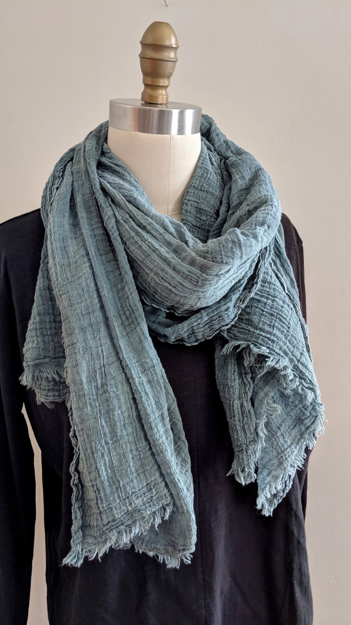 SALE 100 Cotton Gauze Oversized Shawl Wrap / 2 Washed Earth Etsy