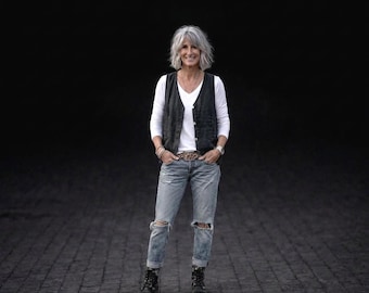 Linen Vest / 'ELM' Waistcoat / 5 Earth Tone Colors - Breathe Clothing