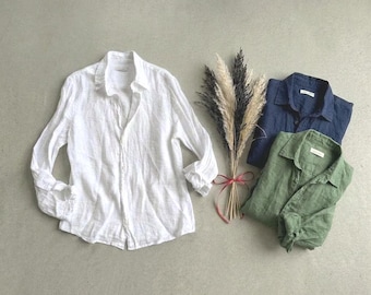 New - Mens Linen Shirt / 'Atticus' Button Down Shirt / by Breathe Clothing