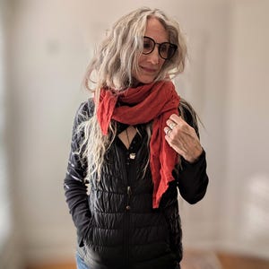 New - X-large Linen Wrap / Oversized Shawl Handloomed Scarf / Earth Tone Colors / Made by Hand - Breathe Clothing