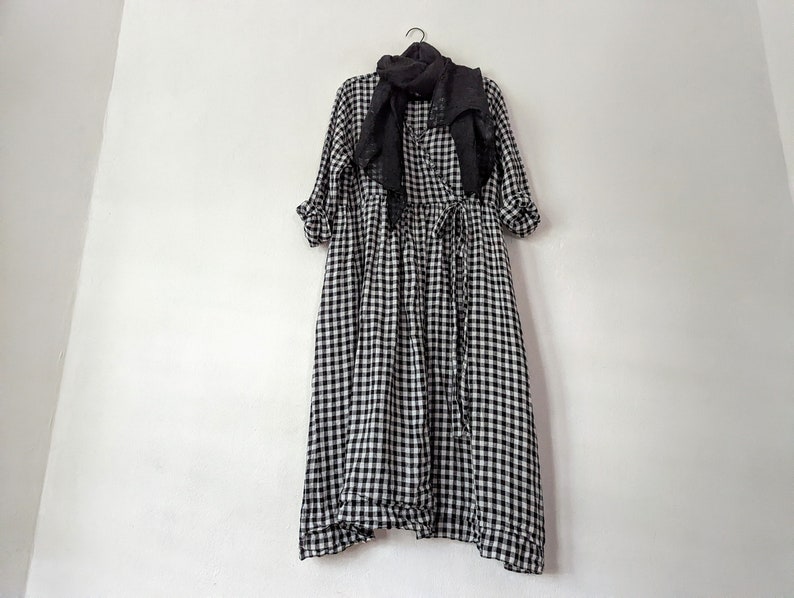 Womens Linen Dress / tuscan Wrap Dress / - Etsy