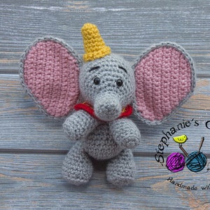 Crochet dumbo doll, soft and plush doll, Soft Toy Doll, Plush Toy, Stuffed Toy dumbo, Soft Toy, elephant, Dumbo, Amigurumi toy-Made to Order