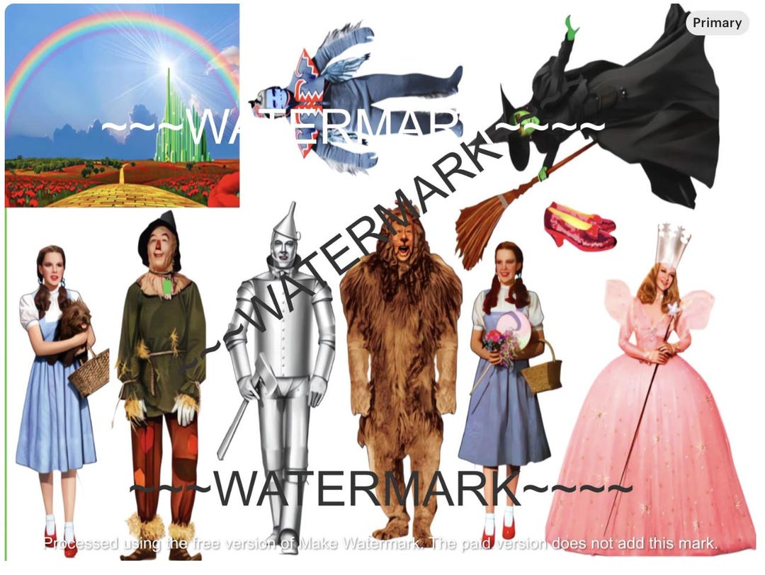 Wizard of Oz Paper Dolls Cake Toppers Plus Digital Print EZ Print DIY ...