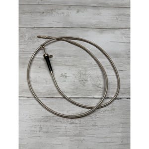 Cavo di scatto per fotocamera vintage, 91 cm, in metallo intrecciato, stile giapponese con stantuffo.