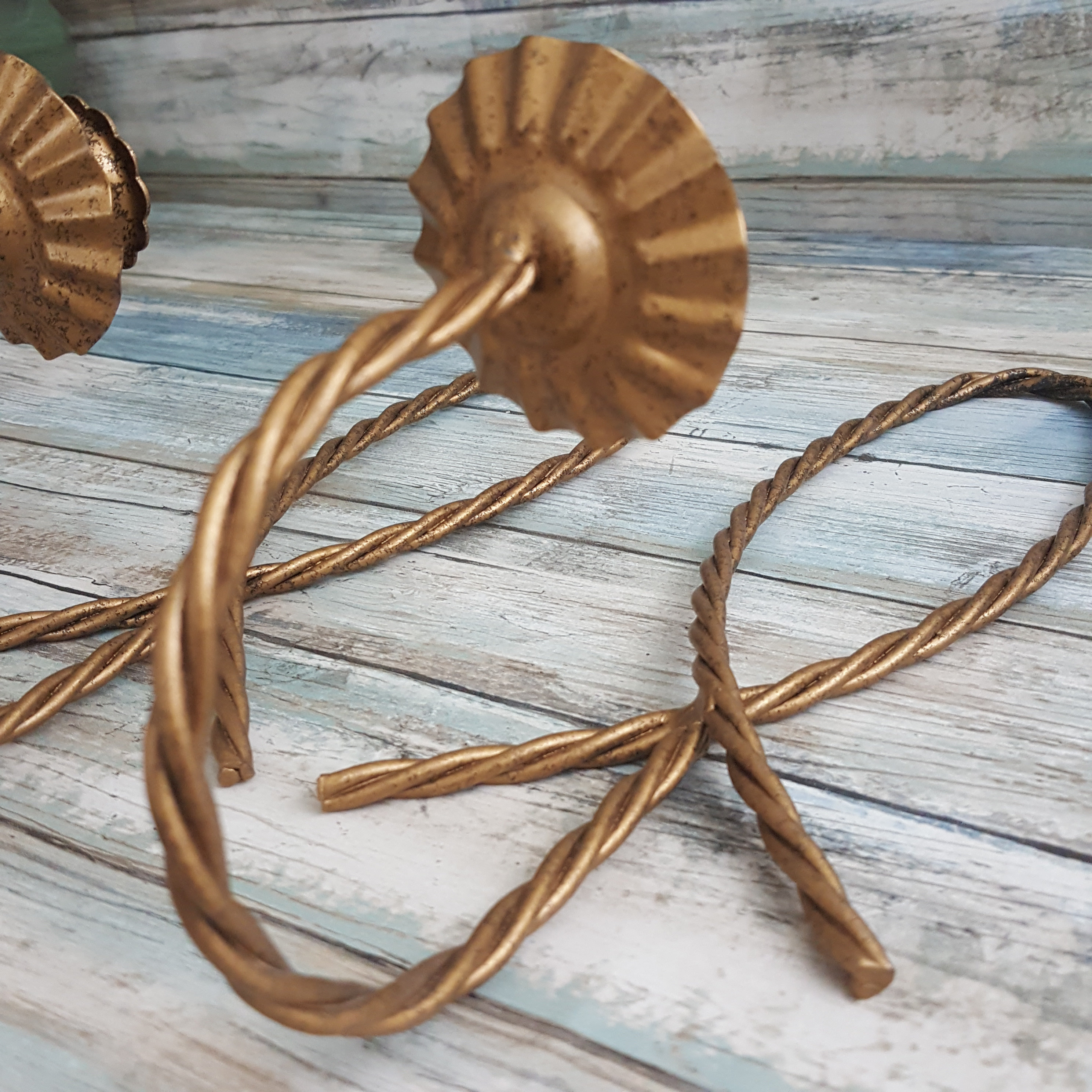 Vintage Home Interiors roped designed wall sconces, gold ...