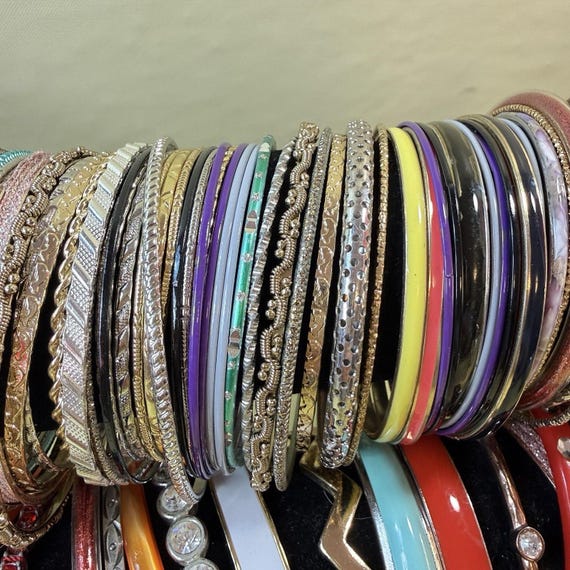 Bulk Lot 130 Bangle Bracelets Stackable Bracelet … - image 5