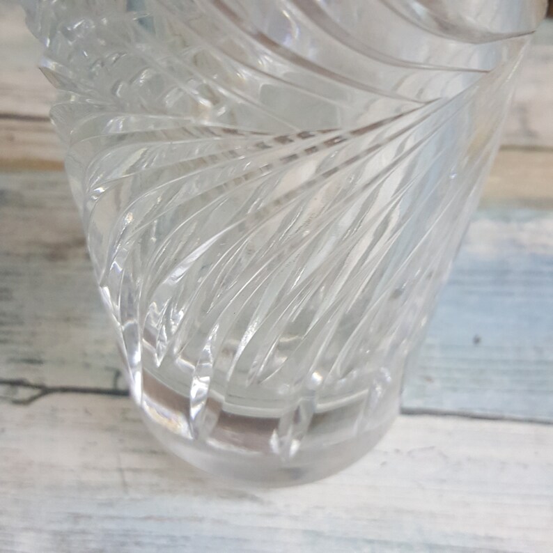 Beautiful Lead Crystal Vase Lead Crystal Cut Swirl Vase Etsy