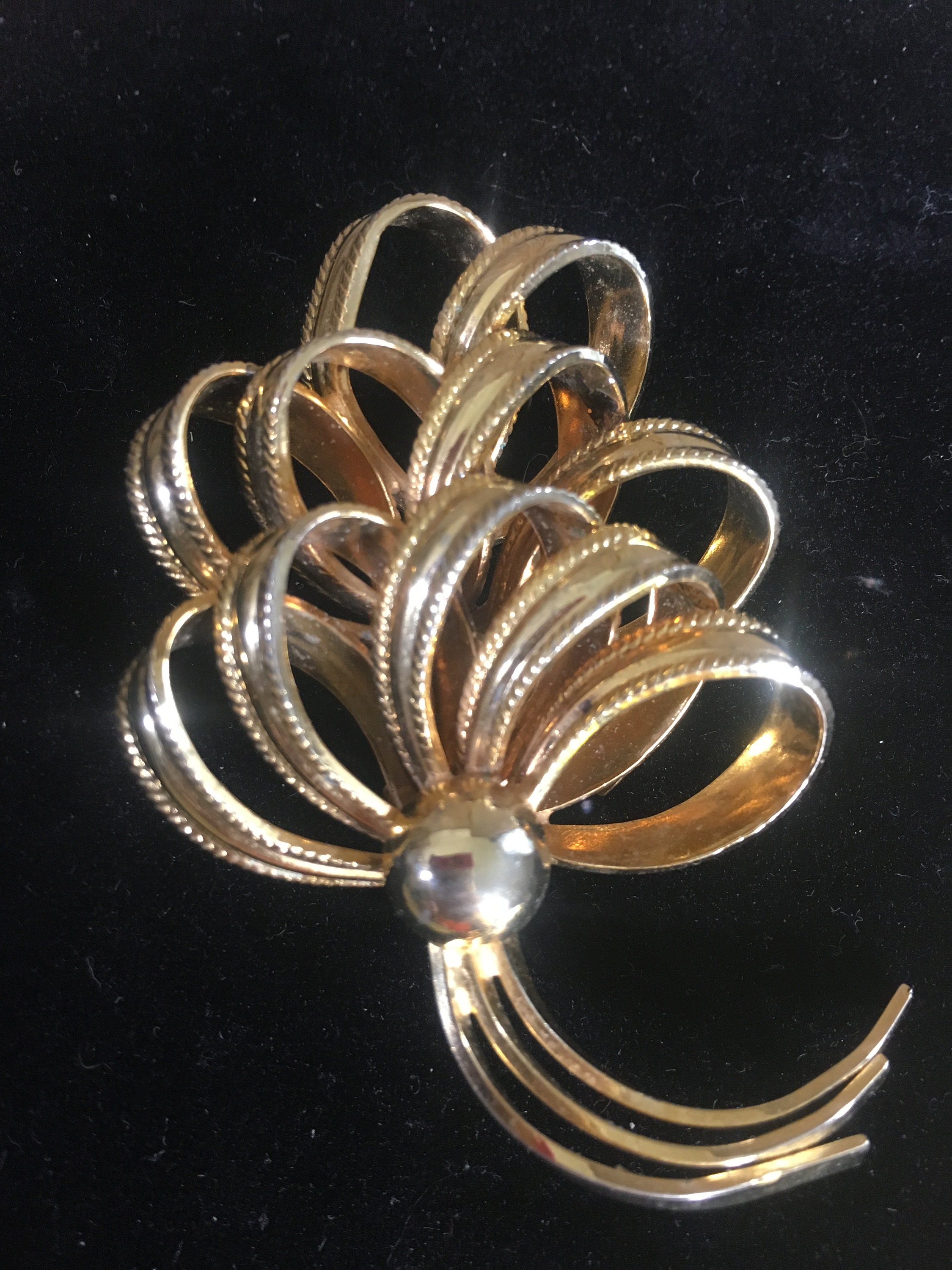 Vintage Kramer of New York gold tone pendant/brooch, large brooch by Kramer of New York, 1960's ...