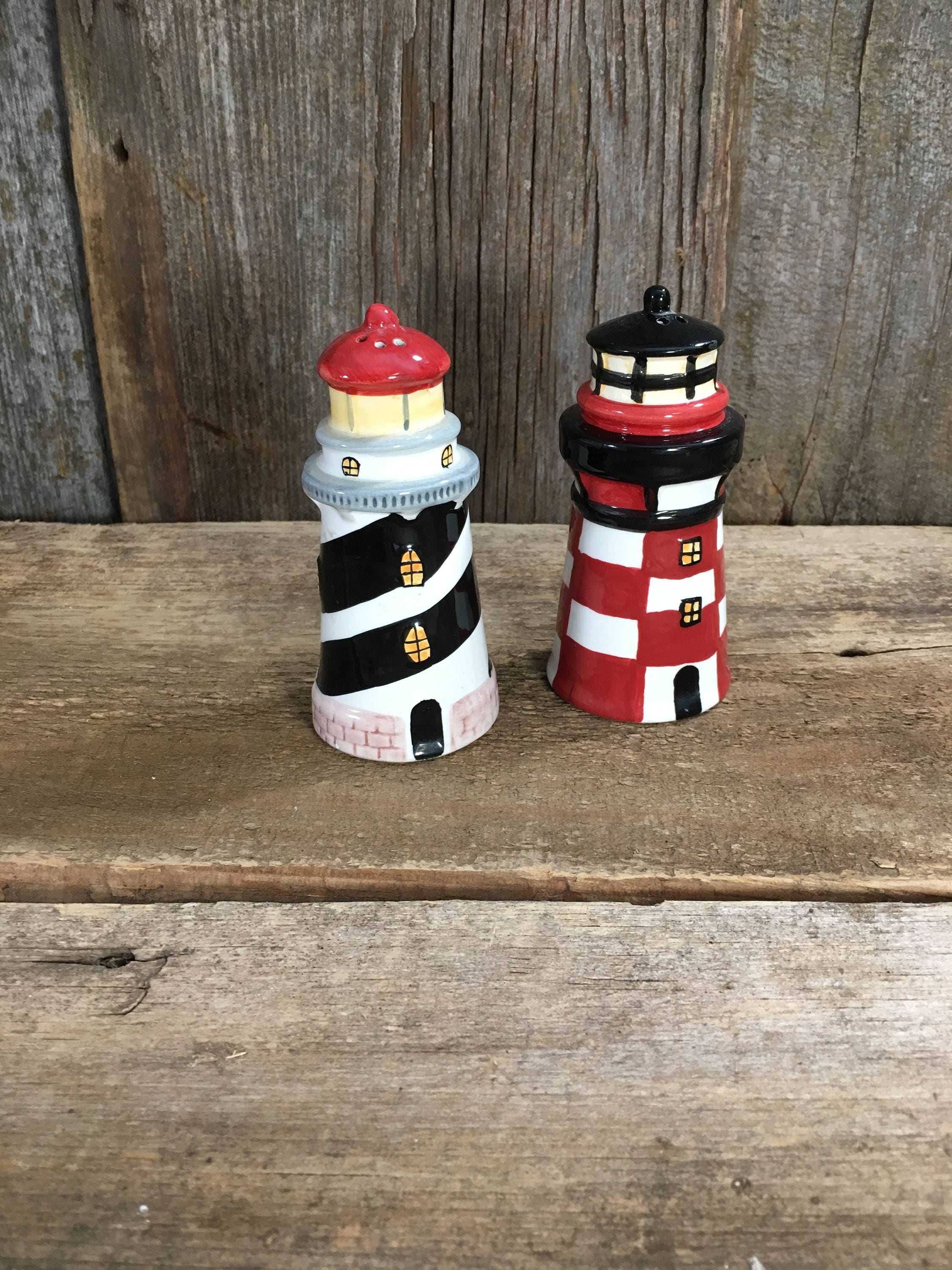 Vintage Lighthouse Salt And Pepper Shakers CKRO Made In China