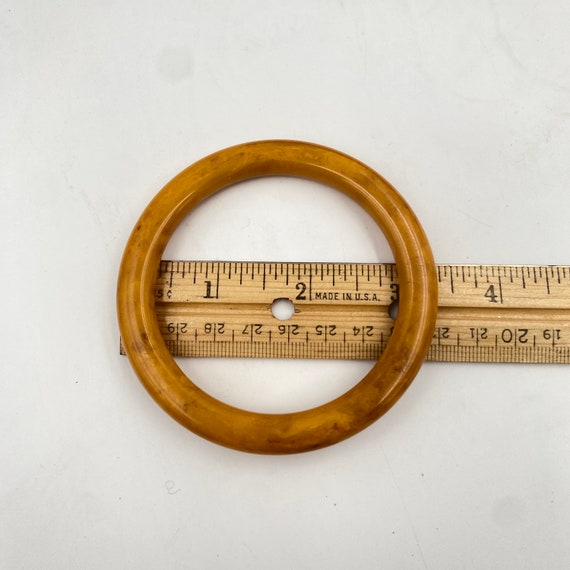 Vintage Bakelite Flattened Tube Bracelet Marbled … - image 7