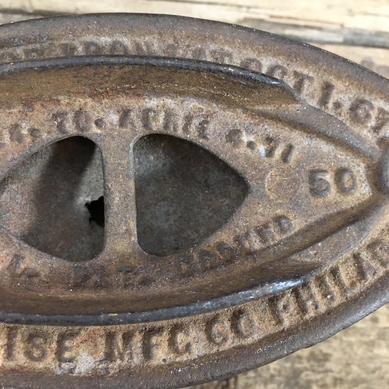 Enterprise Sad Iron late 1800/'s sad iron Antique sad iron Pat Oct 1 Enterprise MFG Philadelphia 50 Enterprise iron No 67