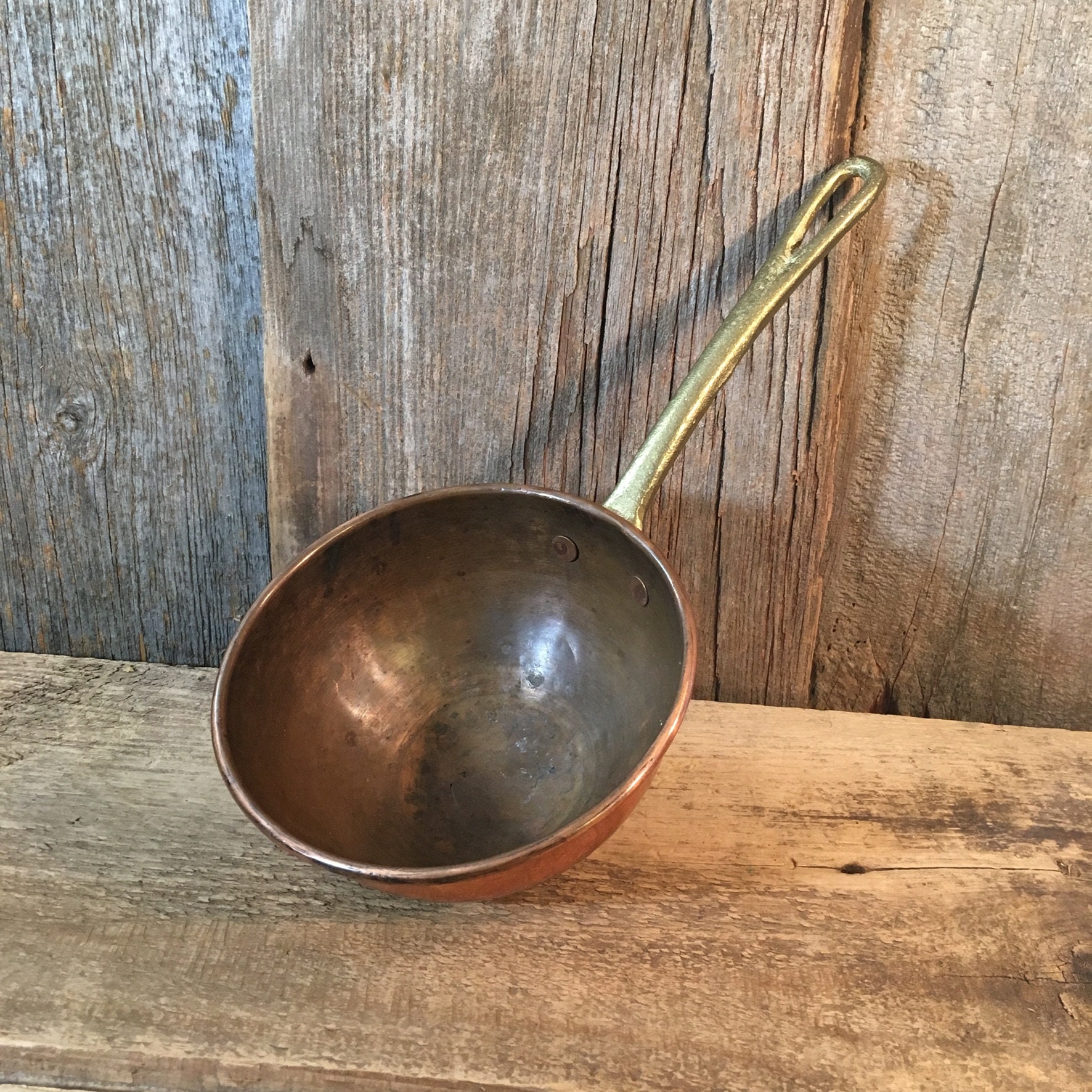 Copper And Brass French Dipper Vintage Copper And Brass Scoop
