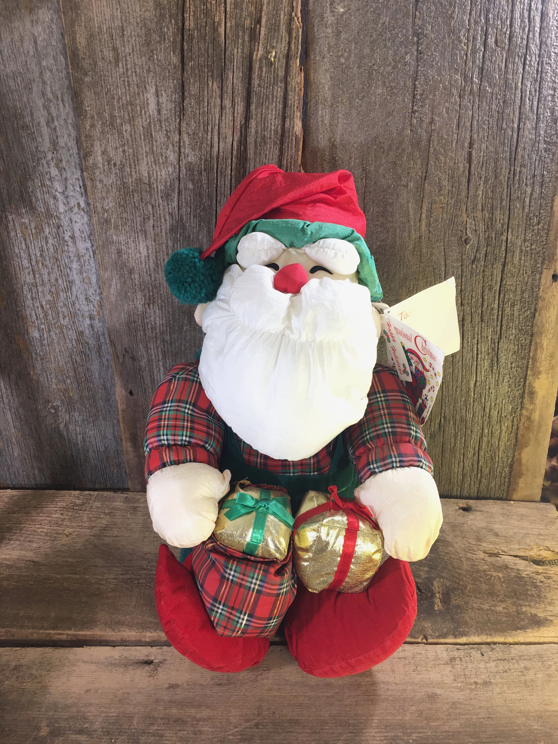 large stuffed santa