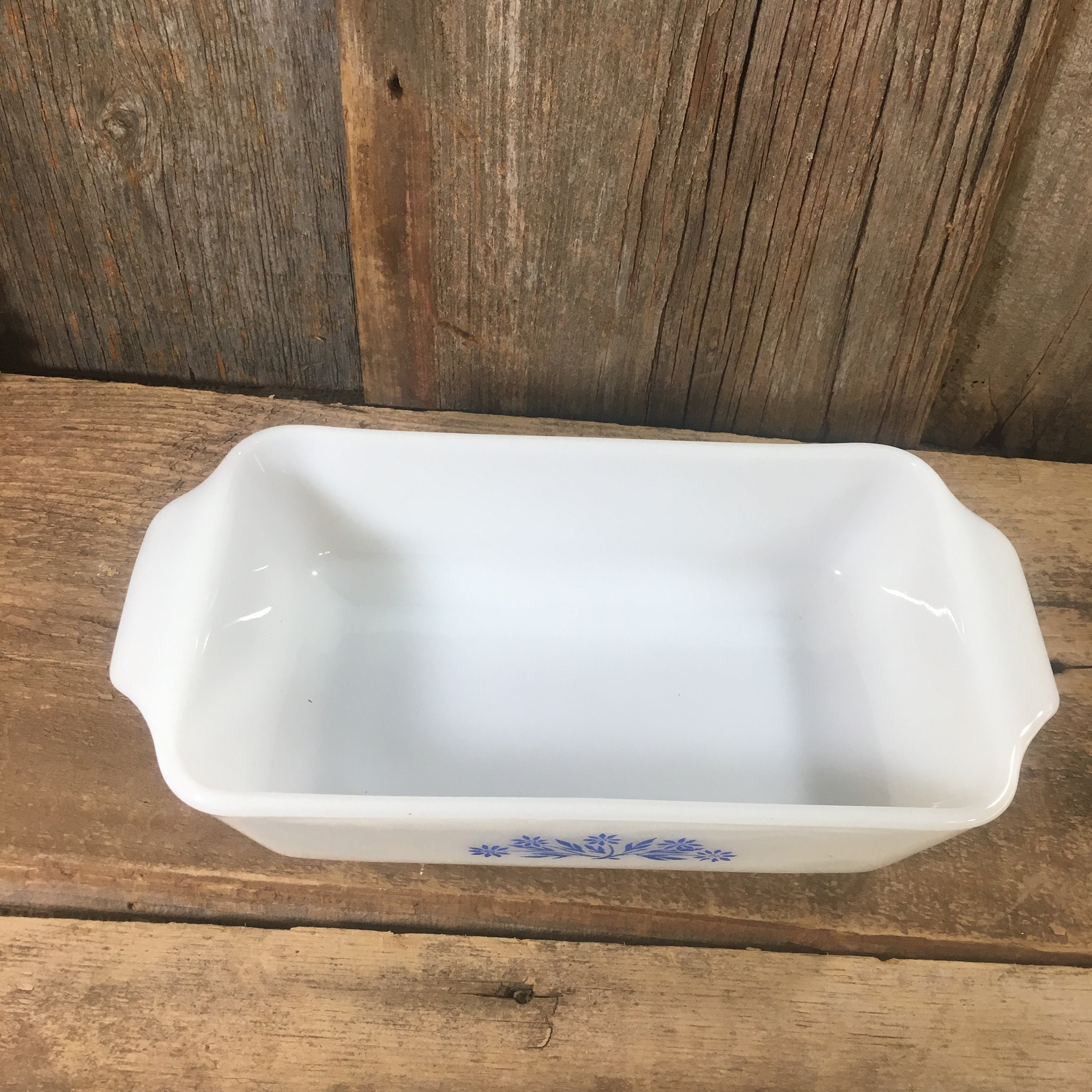 Vintage Fire King blue cornflower loaf pan, Anchor Hocking ...