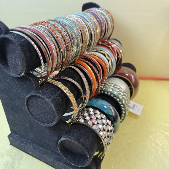 Bulk Lot 130 Bangle Bracelets Stackable Bracelet … - image 12