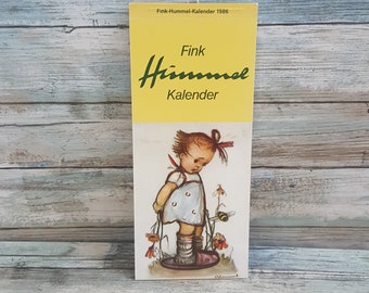 Hummel postcard calendar, unused Hummel postcards from 1986, 1986 Hummel Calendar, Fink Hummel Kalendar 1986, Fink Hummel Calendar