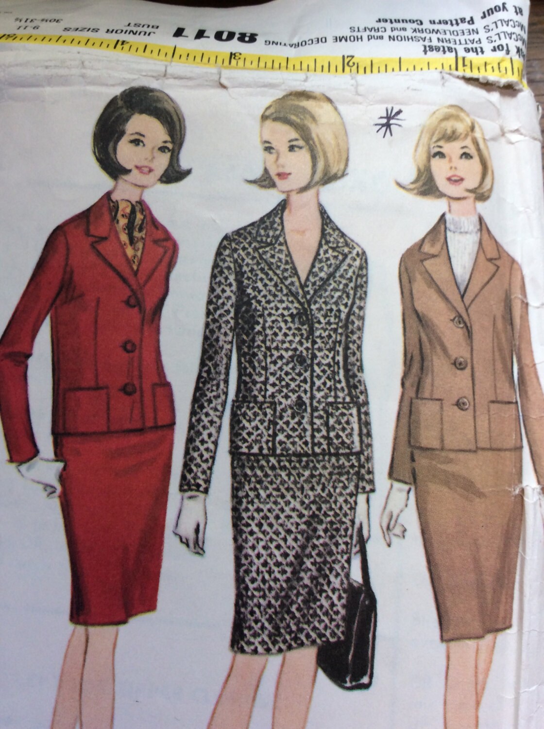 Vintage Sewing Pattern Mccalls 8011 From 1965 Vintage Two Piece Suit Pattern Made In The Usa Vintage Sewing Jacket And Skirt Mccalls Vintage Sewing Pattern Mccalls 8011 From 1965 Vintage Two Piece Suit Pattern Made In The Usa Vintage Sewing Jacket And Skirt Mccalls
