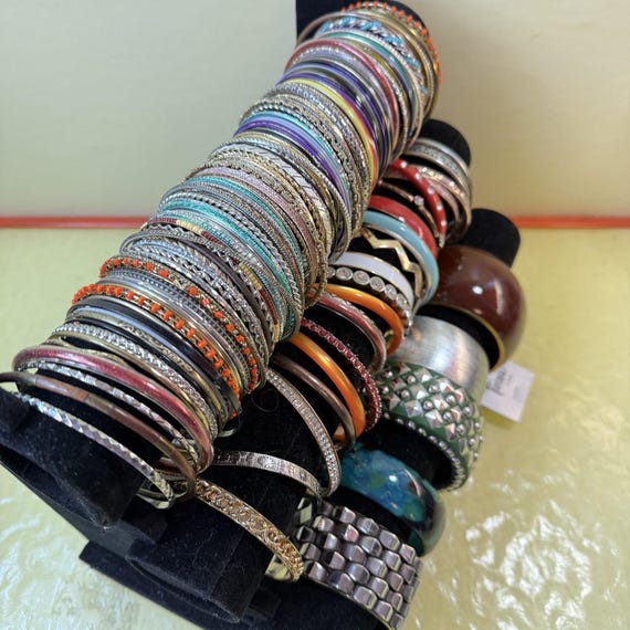 Bulk Lot 130 Bangle Bracelets Stackable Bracelet … - image 13