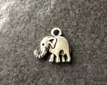 10 x Elephant Charms, Double Sided, Jewellery Making Charms, Supplies.