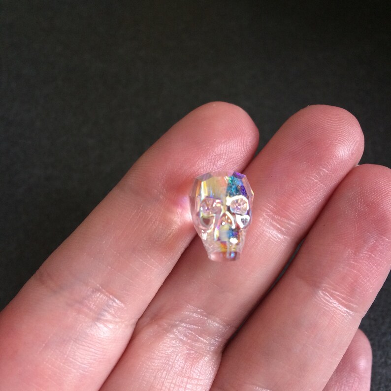 5 x Enamel Day Of The Dead Skull Connectors Findings Sugar Skull 20mm x 18mm