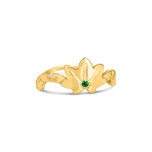 14K Gold Kazuha, Genshin Impact, Maple Leaf Ring.