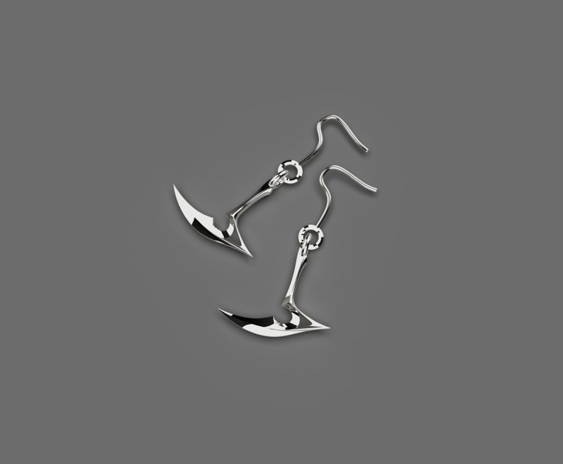 Akali Dangle Drop Knife Earring Etsy