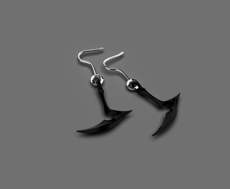 Akali Dangle Drop Knife Earring Etsy
