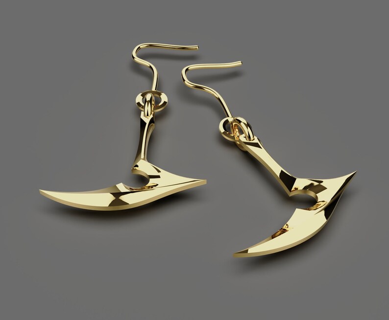 Akali Dangle Drop Knife Earring Etsy