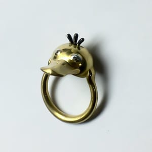 Golden Duck Anime Chunky Solid Ring