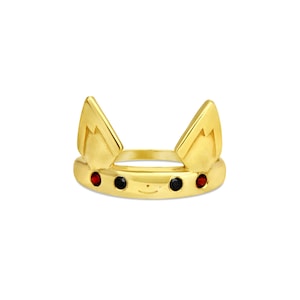 Golden Cute Animal with Ears Ring