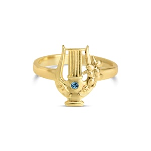 14K Gold Venti Lyre der Himmel Ring