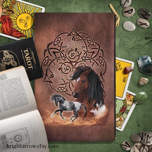 Tarot Deck Beuteltasche | Orakel Deck Tasche | Keltischer Tarot | Pferd Tarot