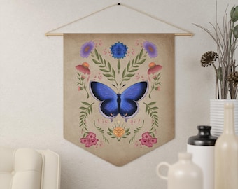 Botanical Butterfly Tapestry