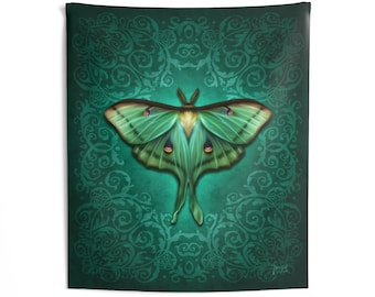 Wall Tapestry | Wall Decor | Wall Art | Luna Moth