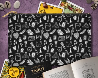 Astuccio con cerniera per mazzo di tarocchi: stregoneria e magia
