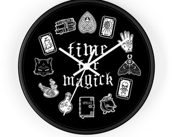 Magick Witchy Stuff Wall clock
