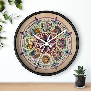 Wheel of the year Color Wall clock