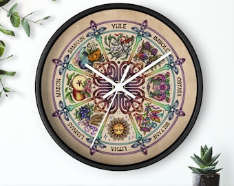 Wheel of the year Color Wall clock