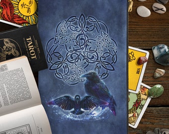 Celtic Raven Tarot Deck Zipper Bag: Oracle Card Pouch