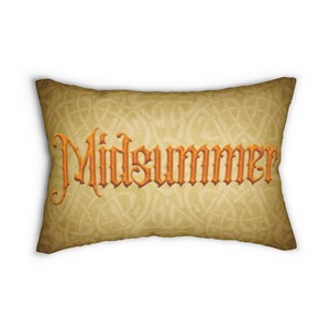 Lumbar Rectangle Pillow 14x20 - Litha Midsummer Sabbat