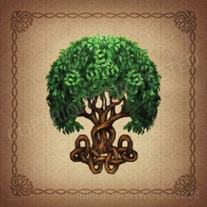Altar Cloth | Tarot Cloth | Tarot Spread | Tarot Reading | Celtic Tree of Life Yggdrasil Druid Scarf